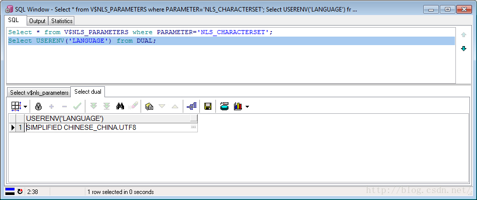 打开pl/sql developer出现NLS_LANG和字符集(Character  set)问题