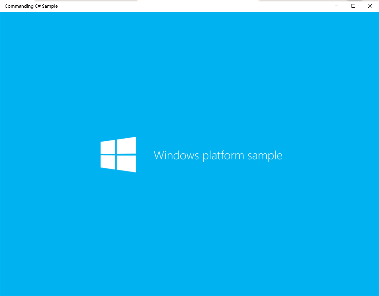 Windows-universal-samples-master XamlCommanding 运行界面