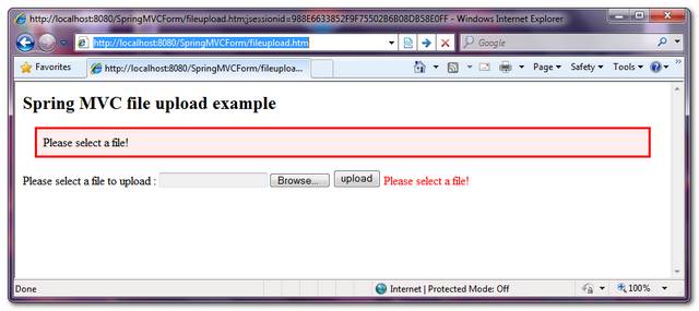SpringMVC-FileUpload-Error-Example