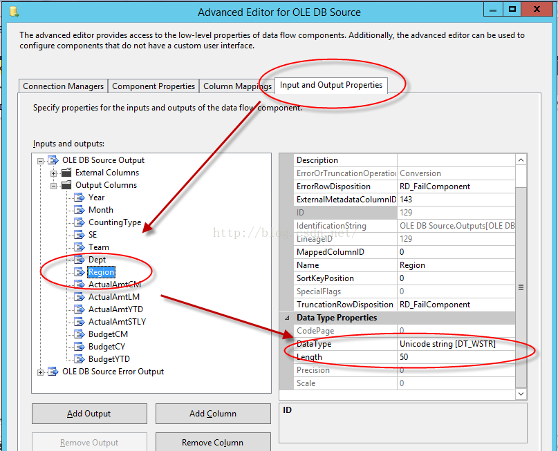 使用正确的姿势更新SSIS Data Flow Component以适应字段类型变化