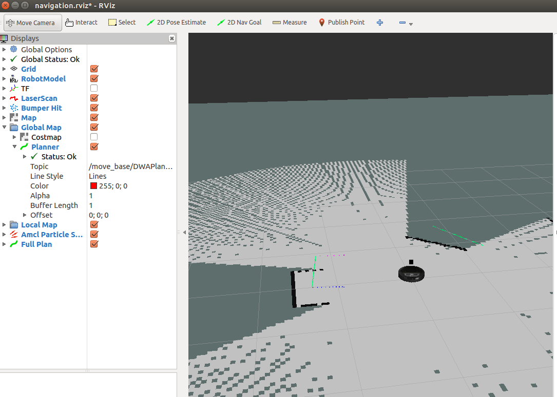 ros中利用gazebo进行gmapping仿真kobuki+kinect >