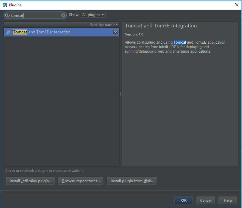 intellij IDEA配置tomcat