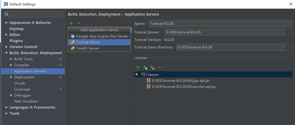 intellij IDEA配置tomcat