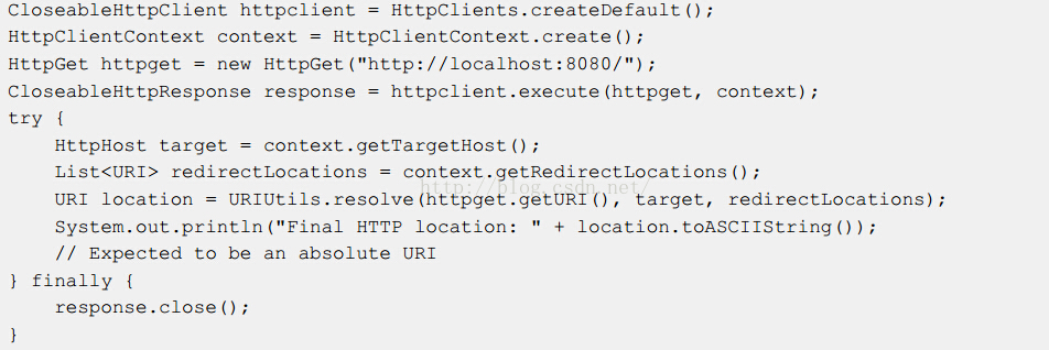 【HttpClient4.5中文教程】八.终止请求和重定向处理