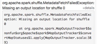 missing output location