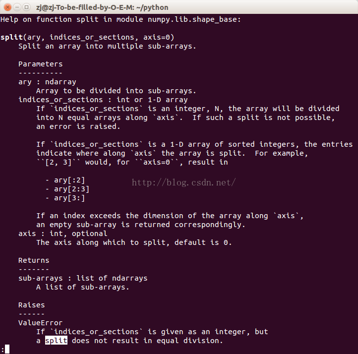 python str.split和numpy.split函数_python numpy str splitCSDN博客