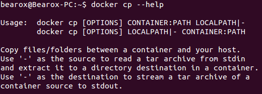 docker cp 使用方法