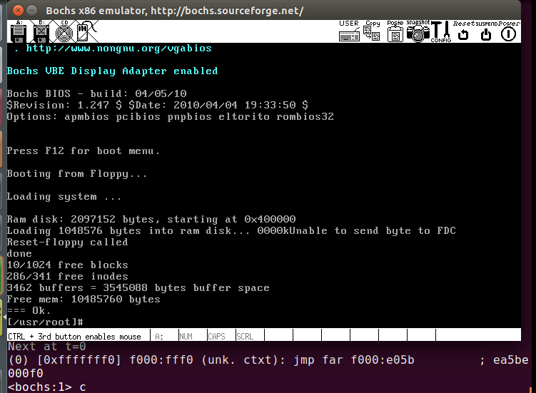 Linux-0.11启动后