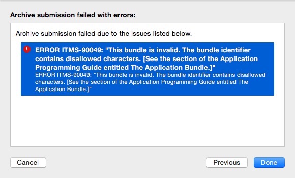 《iOS总结》上传报错：ERROR ITMS-90049
