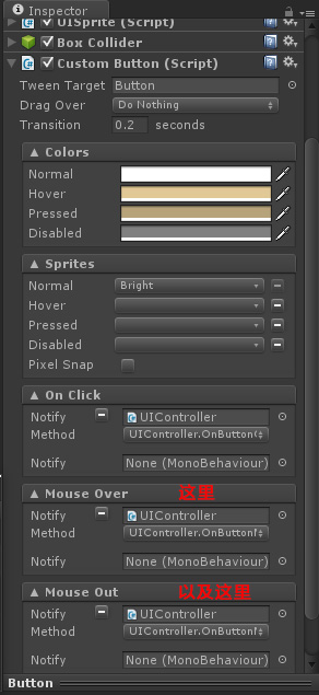 Inspector面板显示