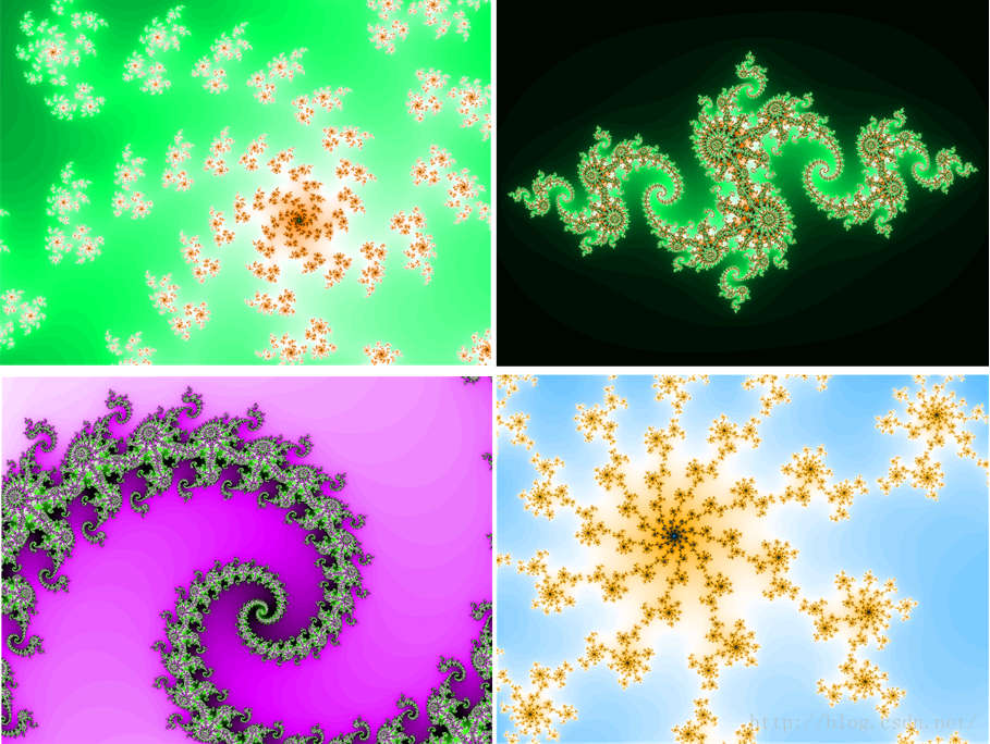 Mandelbrot Set  Julia Set -- 美丽分形 (C++, MFC + BCG + CxImage 实现)