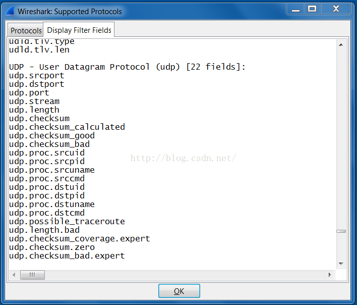 udp fields