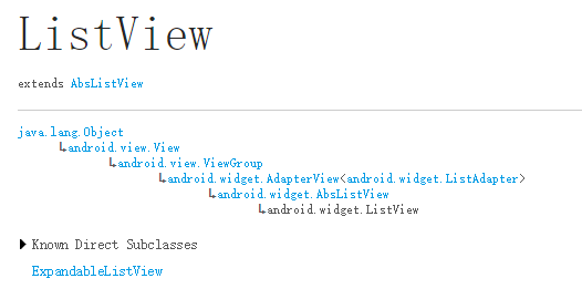 ListView的继承结构