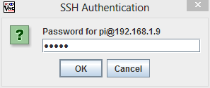 TightVNC SSH Authentication Window