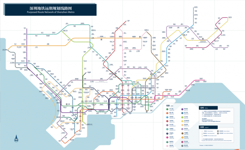 深圳地铁远期规划20条线路图首发