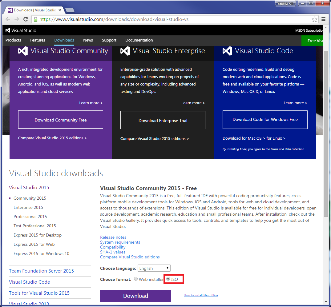 Visual Studio 2015 Community - Full download (ISO)_visual studio 2015 ...