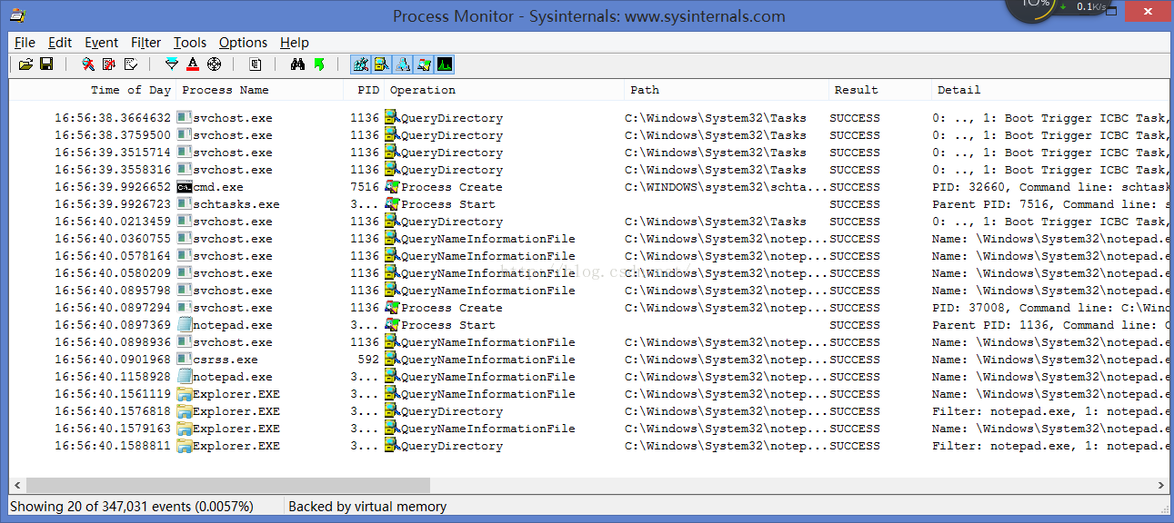 schtasks monitor logs