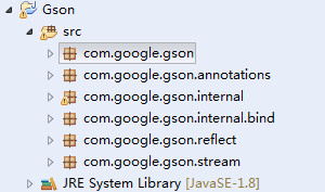 将gson源代码拷贝到我们创建的Gson项目里