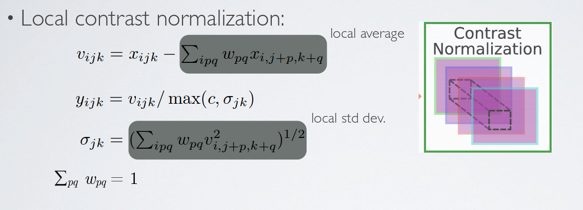 Local contrast normalization