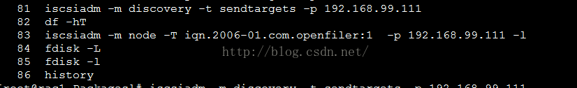 openfiler之iscsi 安装远端挂载