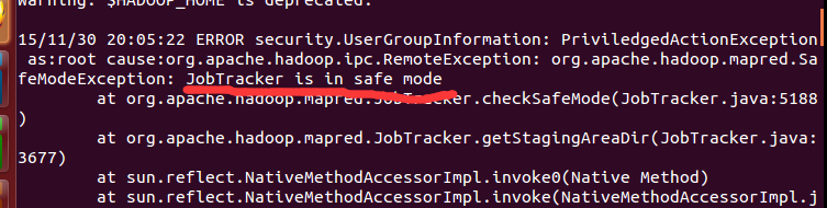 错误：xxx is in safe mode