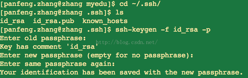 使用ssh-keygen 命令更改SSH Key 密码