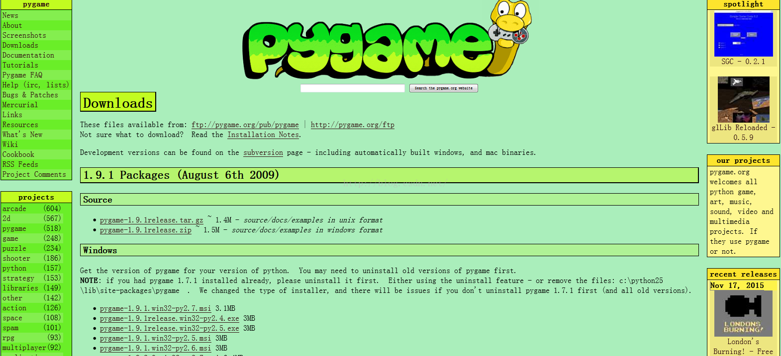 Https www pygame org download shtml