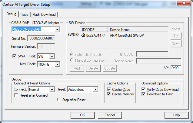 Debugger settings