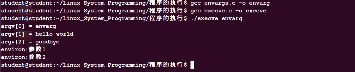 执行新程序　execve()