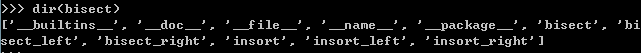 
			
				Python模块——bisect			