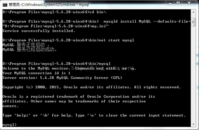 MySQL 5.7.**版本服务启动停止，1067错误以及access denied_mysql5.7 