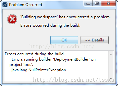 MyEclipse 启动报错:'Building workspace' has encountered a problem'