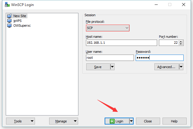 Как настроить winscp openwrt