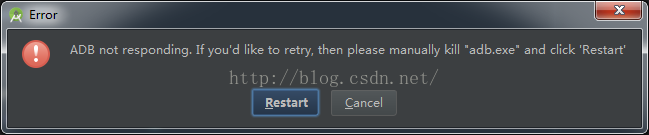 解决ADB not responding问题 Android studio