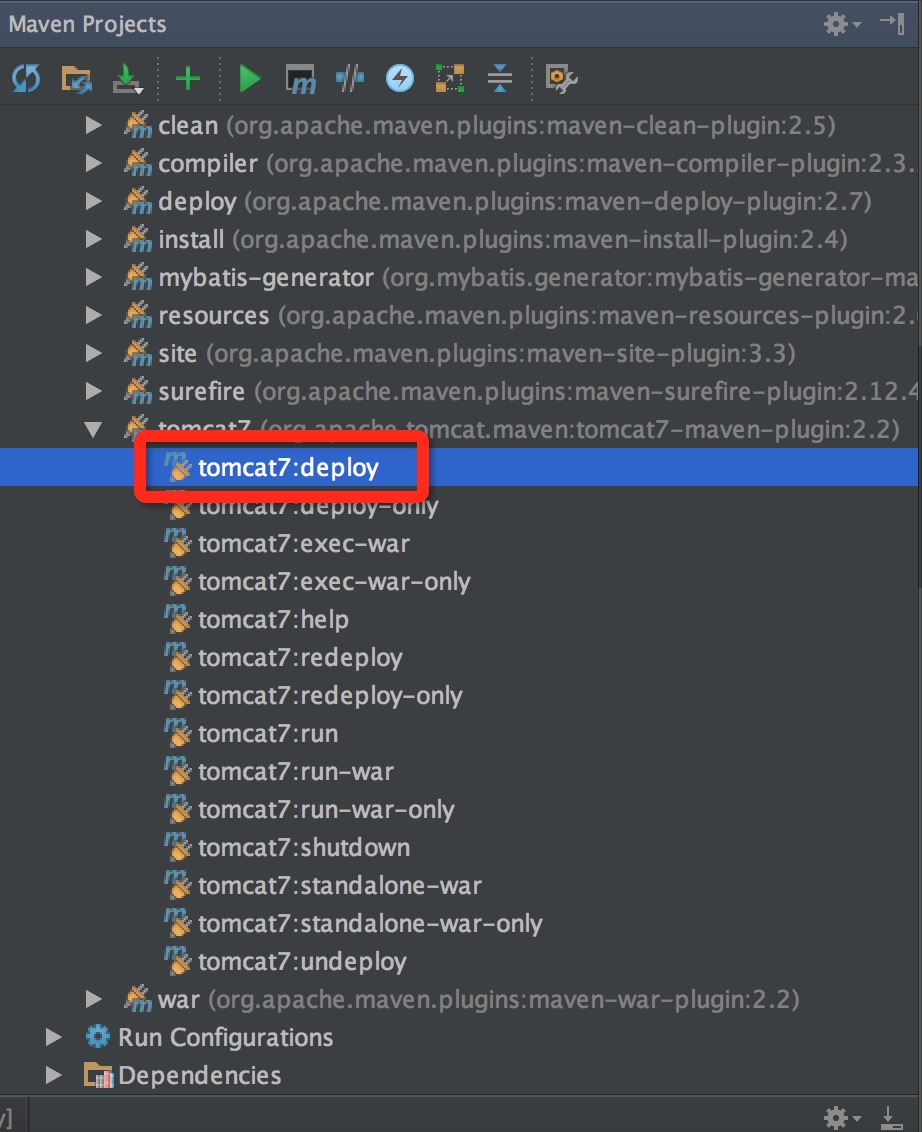 Idea 配置maven-tomcat-plugin插件实现项目部署