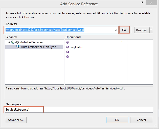 Add Service Reference