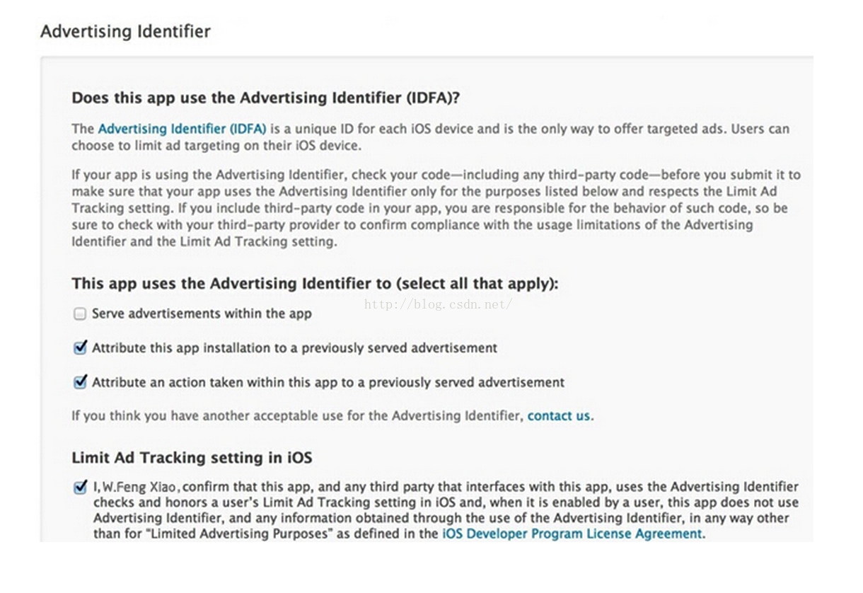 iOS提交审核：关于您的 App 正在使用广告标识符 (IDFA)的问题