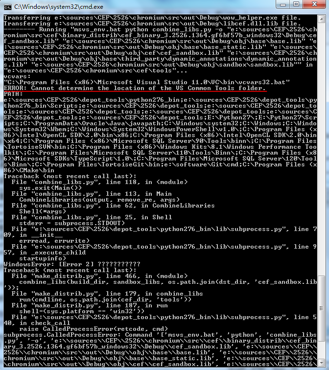 error_vcvars
