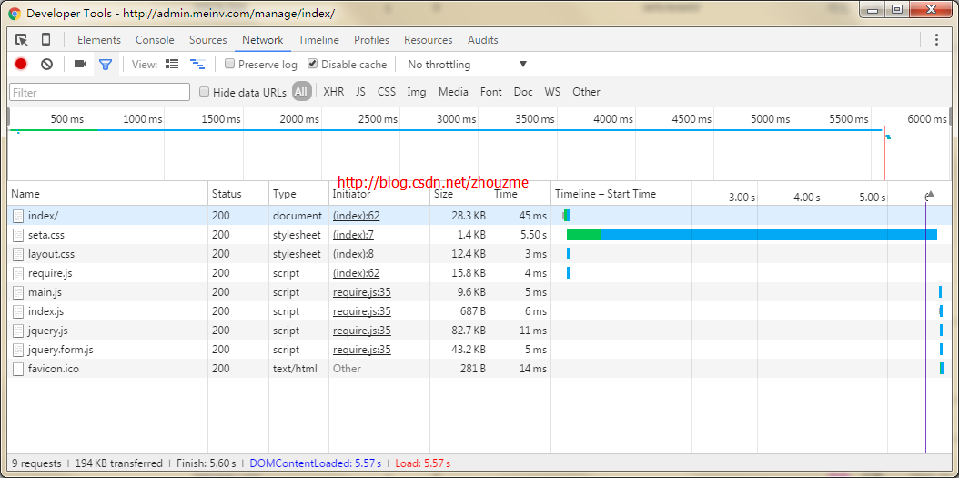 Chrome浏览器加载CSS文件TTFB waiting超时的奇葩问题