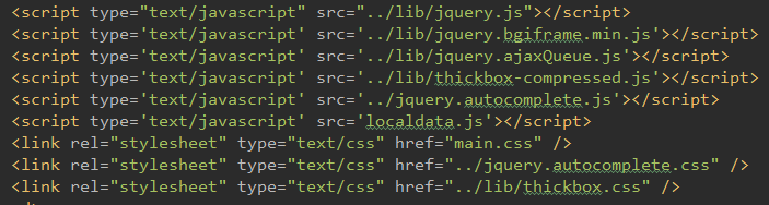 前面要引入的一些外部.js和.css
