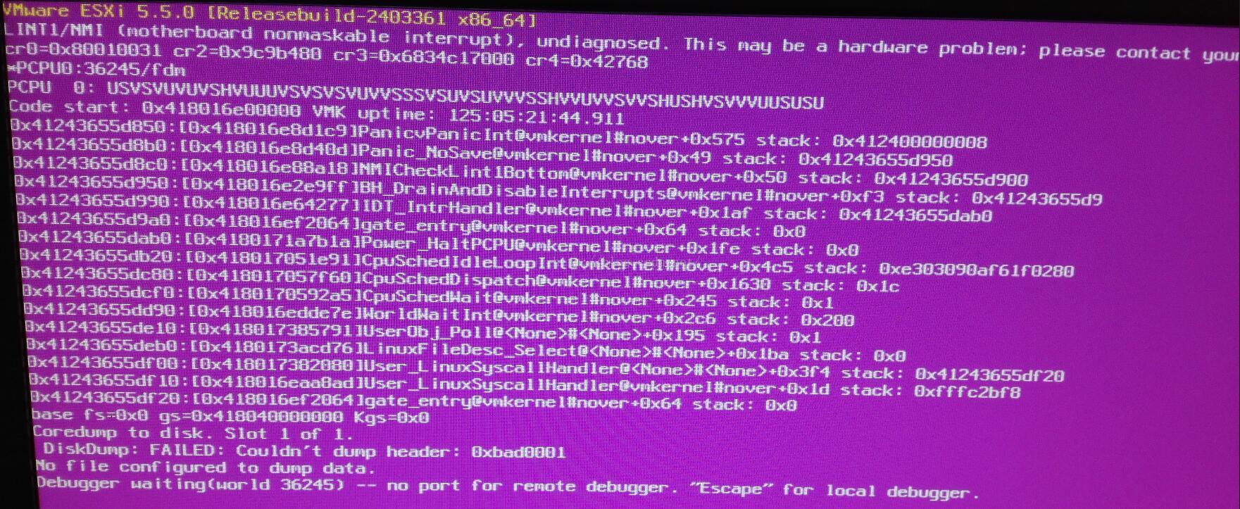 PCI1320 Bus fatal error on bus 0 device3 function 2. power cycle