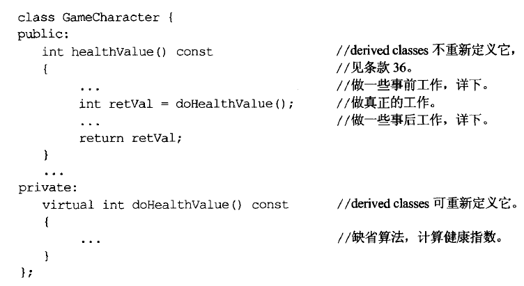 Derived class重新定义继承而来的Private Virtual函数