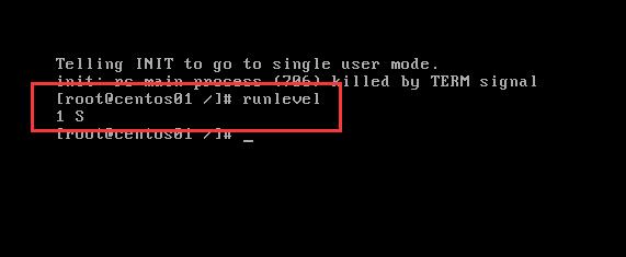 输入runlevel检查当前系统运行级别