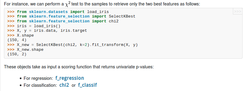 scikit-learn中的chi