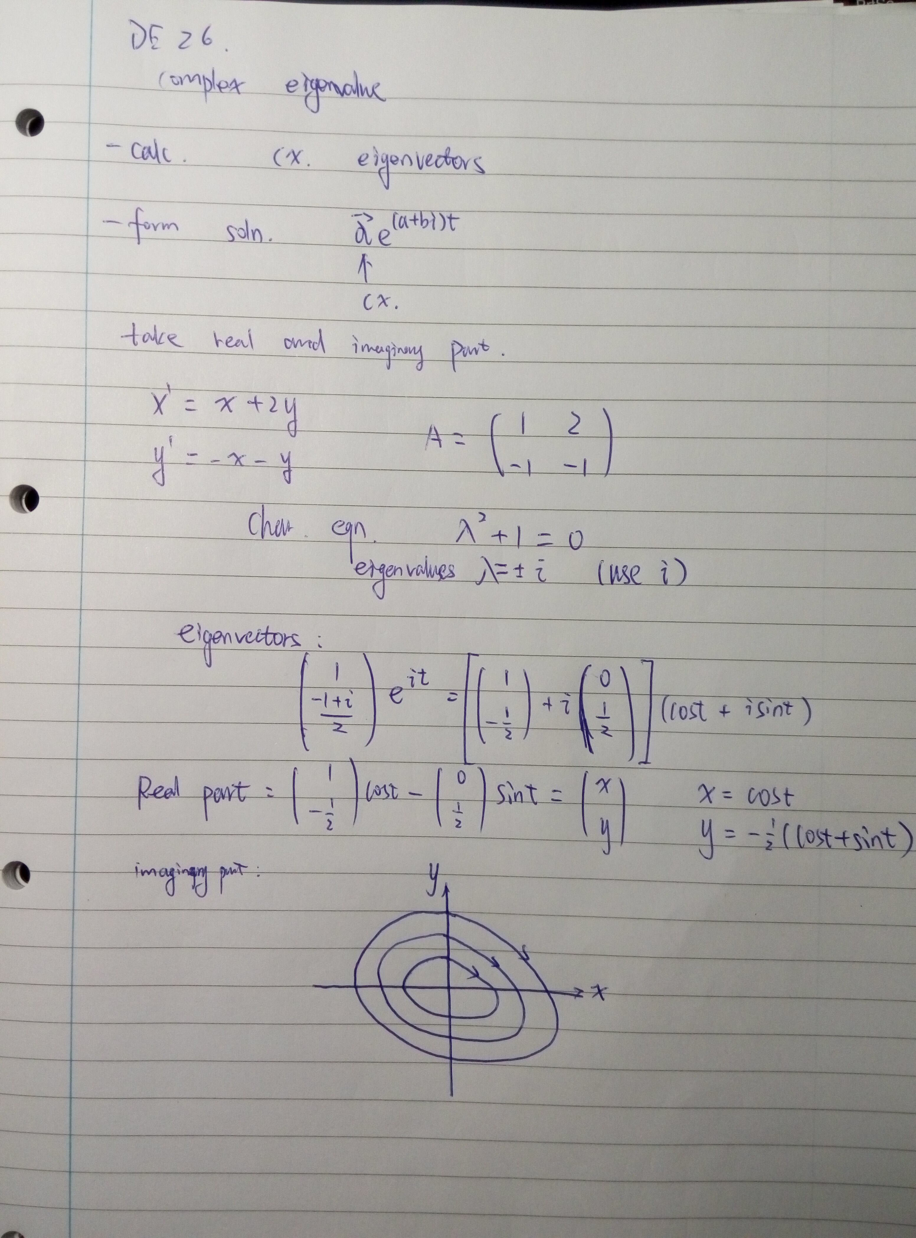 DE26 Continuation: Repeated Real Eigenvalues