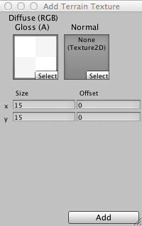 Add Texture window Specular