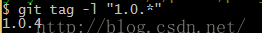 git tag -l "1.0.*"