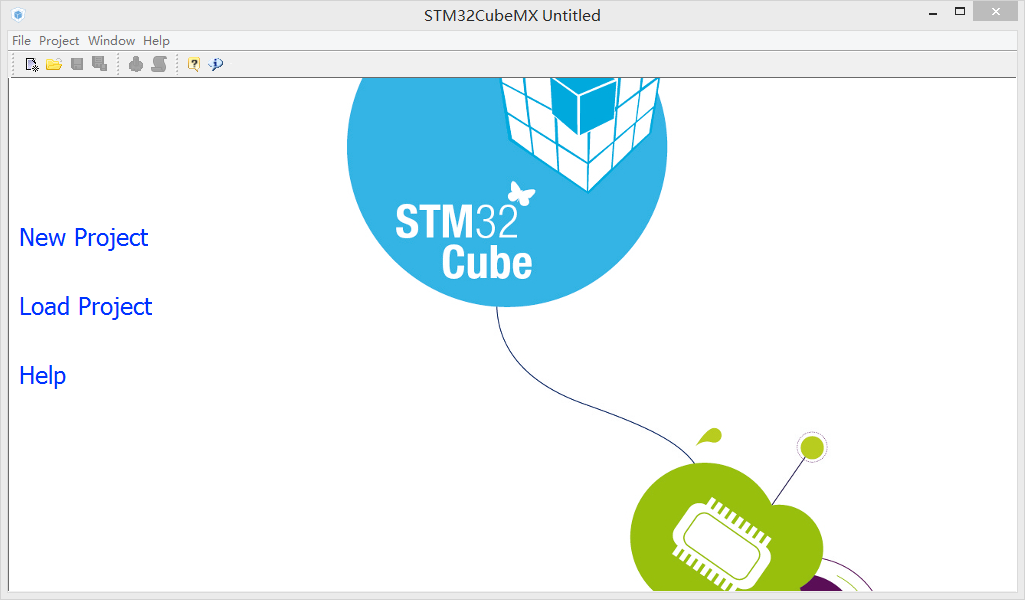 開啟STM32CubeMX，然後單擊*New Project*