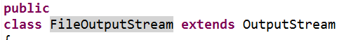 FileOutputStream类