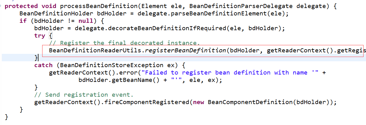 BeanDefinition注册开始